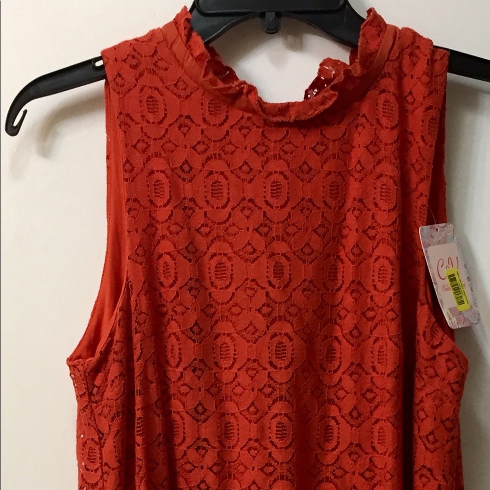 Burnt Orange Lace Chelsea and Violet Dress